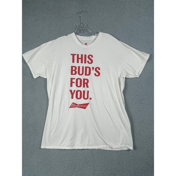 Lot Of 2 Budweiser Men's T-Shirts Size XL This Bud's for You Gildan Hanes - Picture 2 of 13